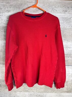 Polo Ralph Lauren Men's Red Waffle Knit Sleepwear Crewneck - Size Large